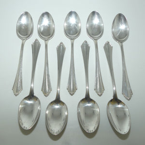 German Silver | 800 | Set of 9 large spoons in roll | 587 grams