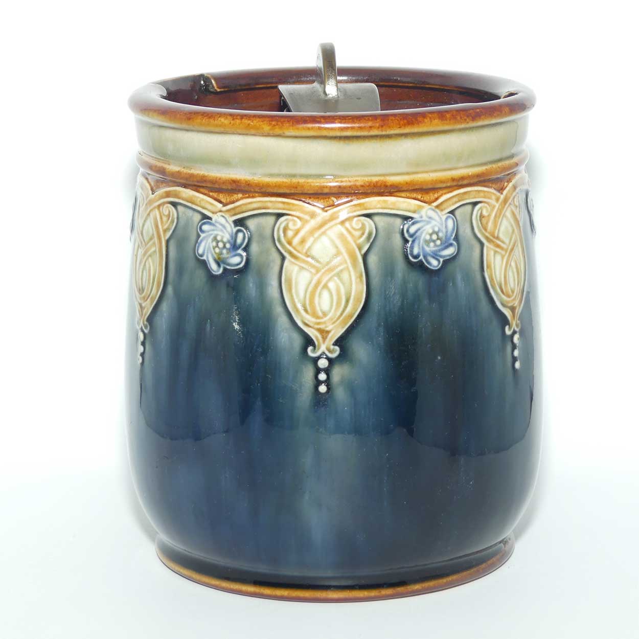 Royal Doulton stoneware tobacco jar | tobacco humidor 8345 | Scrolling design
