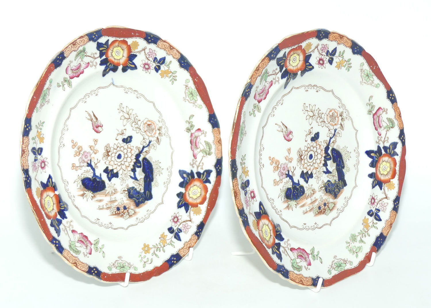Masons Ironstone pair of cabinet plates | 23.5cm diam | Pattern B9178