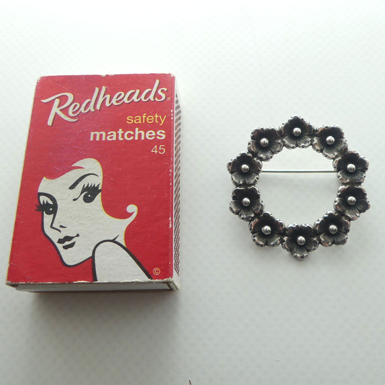 Niels Erik From | NE From | Sterling Silver Denmark | Poppy Wreath brooch