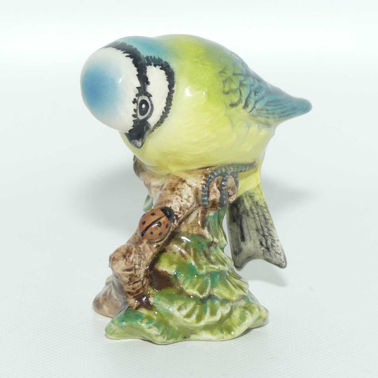 #0992B Beswick Blue Tit | Ladybug on Branch | #1