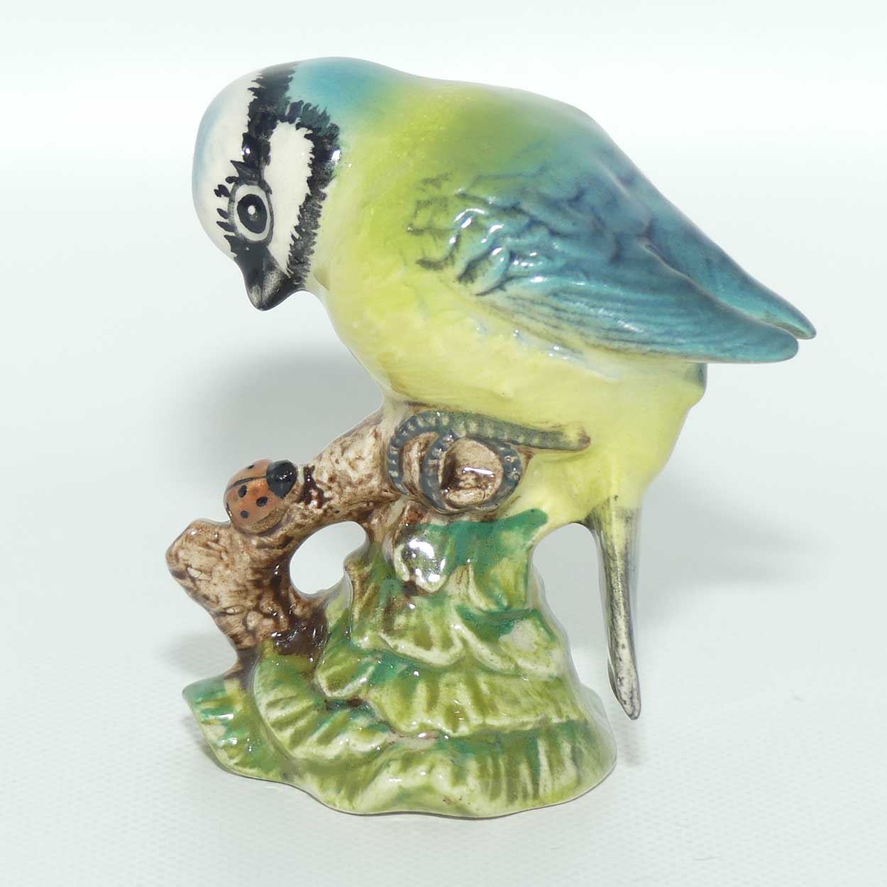 #0992B Beswick Blue Tit | Ladybug on Branch | #1