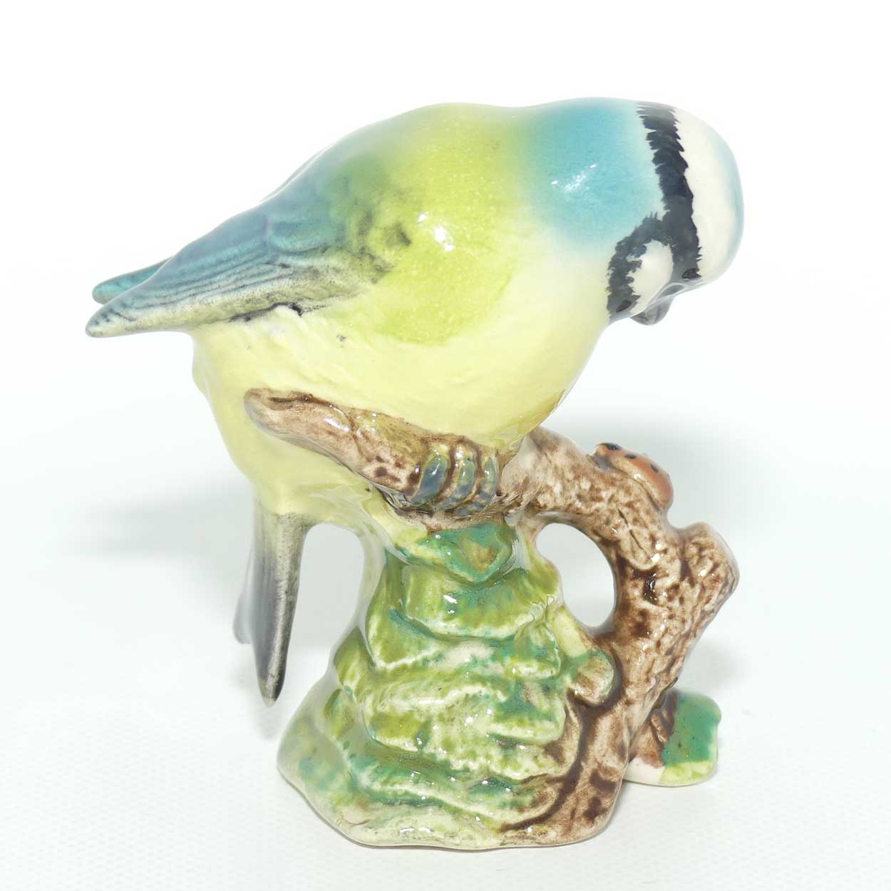 #0992B Beswick Blue Tit | Ladybug on Branch | #1