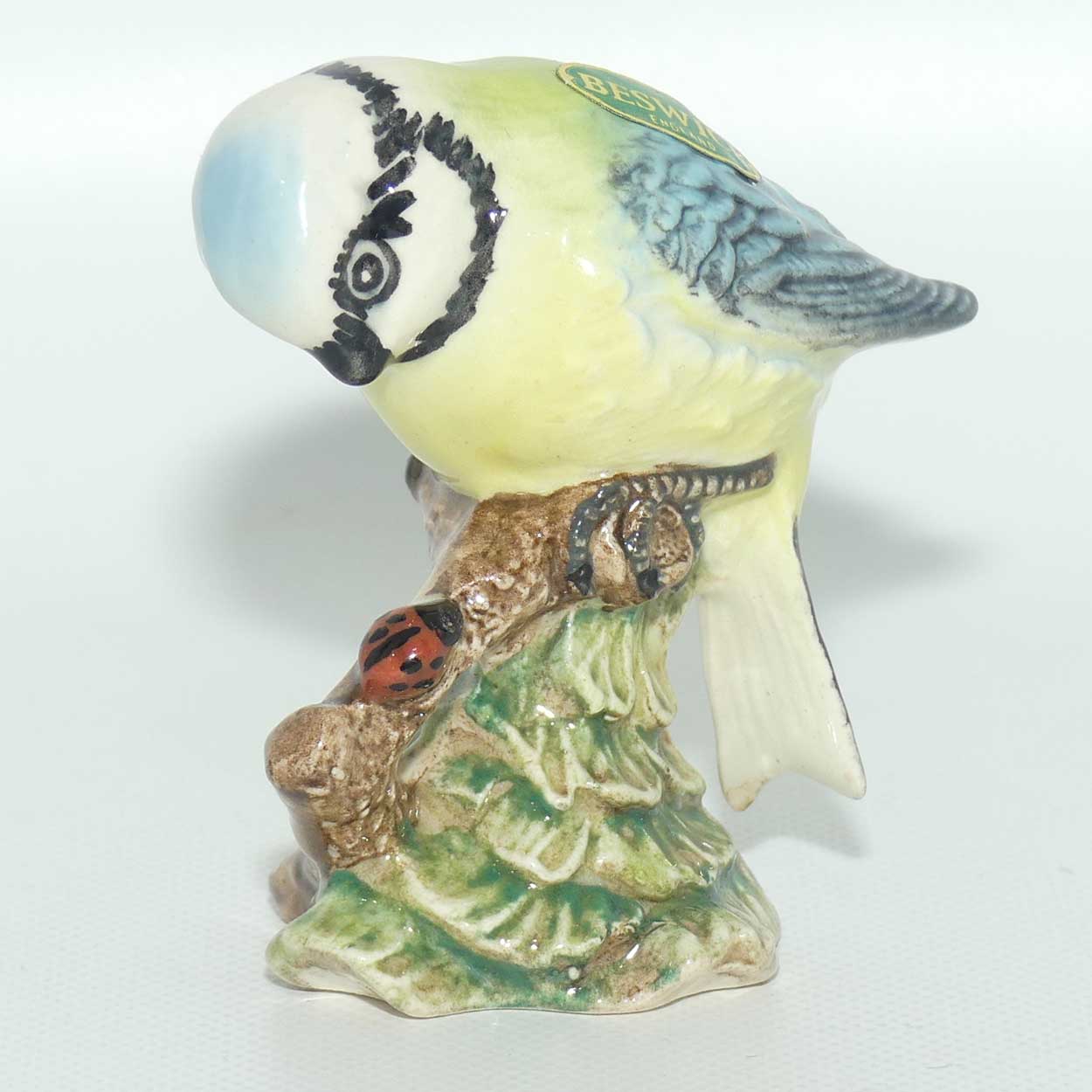 #0992B Beswick Blue Tit | Ladybug on Branch | #2
