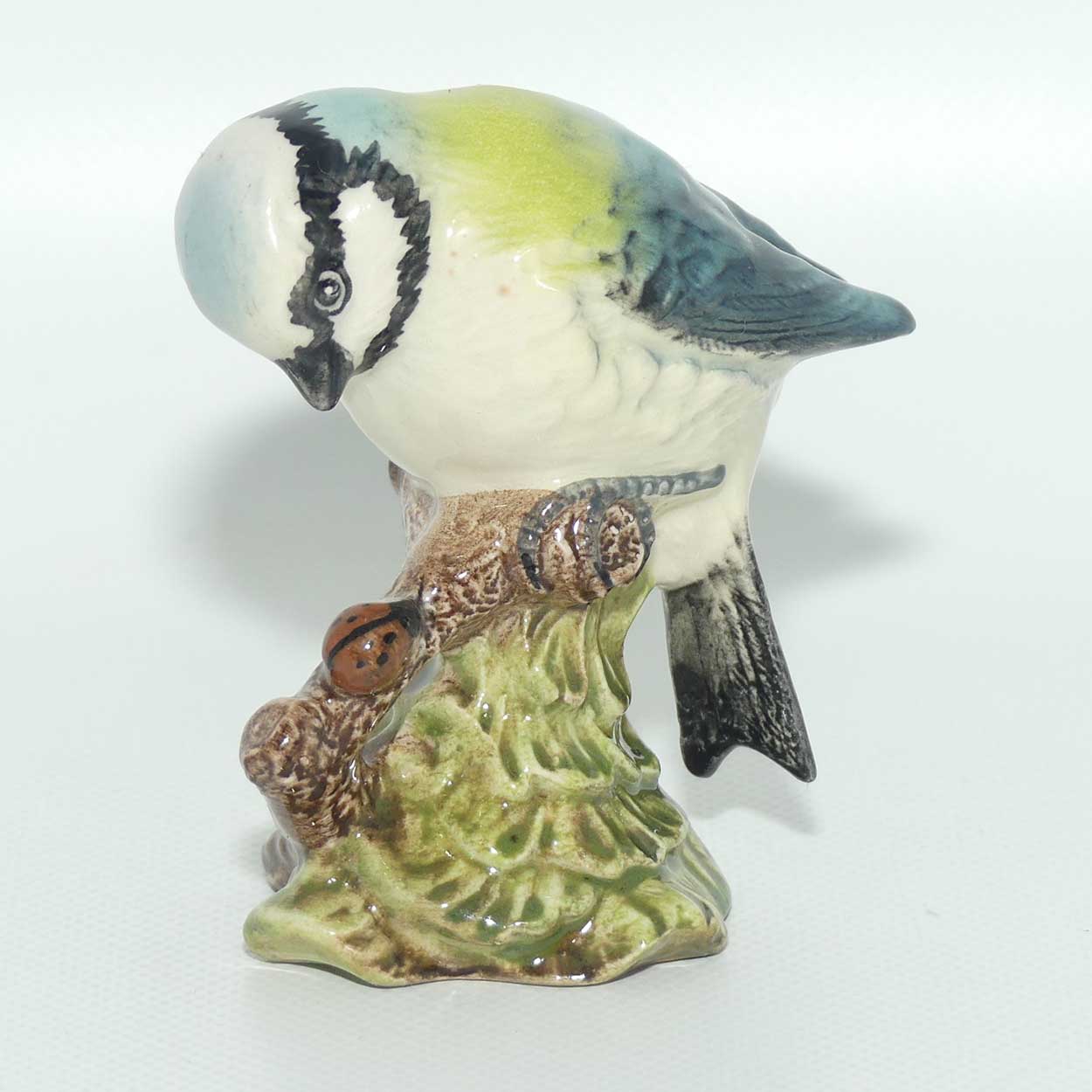 #0992B Beswick Blue Tit | Ladybug on Branch | #3
