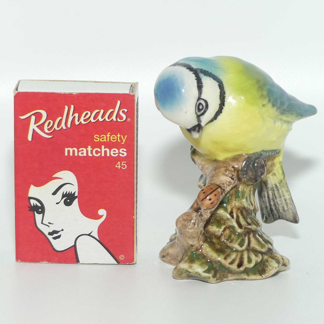 #0992B Beswick Blue Tit | Ladybug on Branch | #4