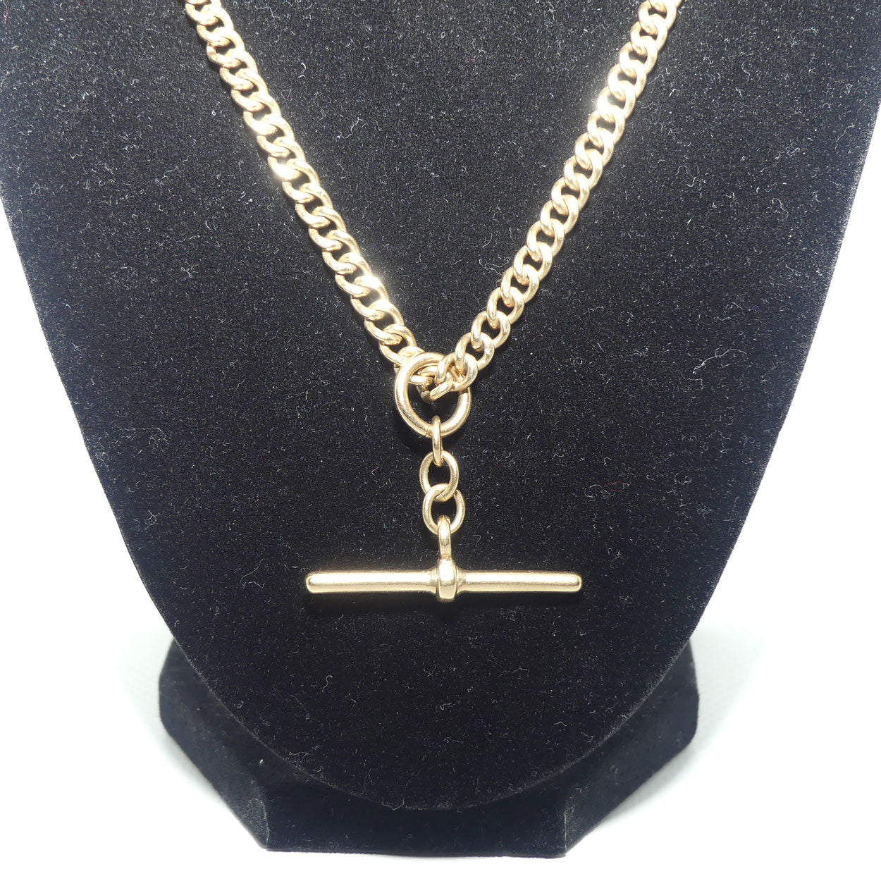 Victorian era 9ct Yellow Gold Albert chain and t bar | 40.37g | Valued $10400