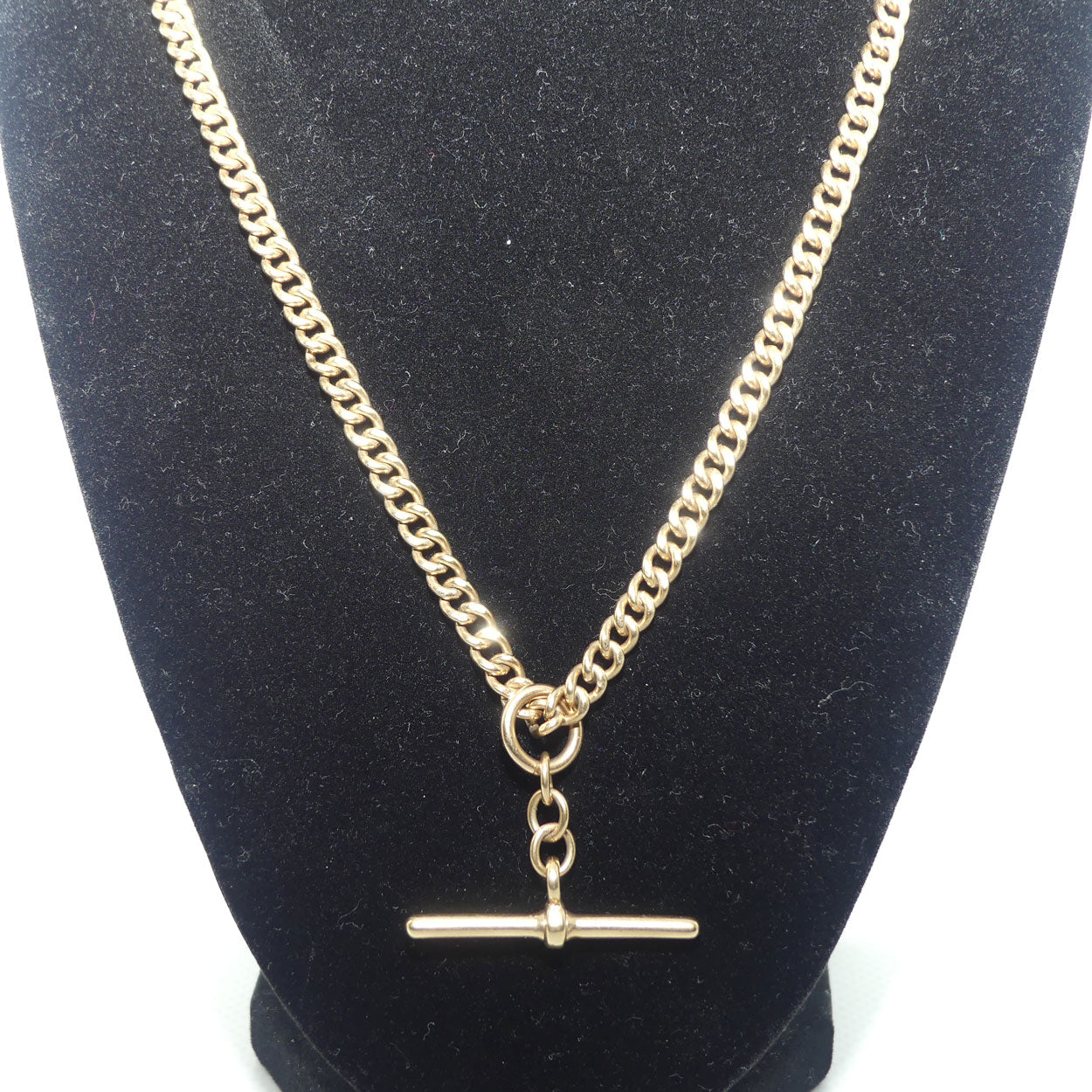 Victorian era 9ct Yellow Gold Albert chain and t bar | 40.37g | Valued $10400