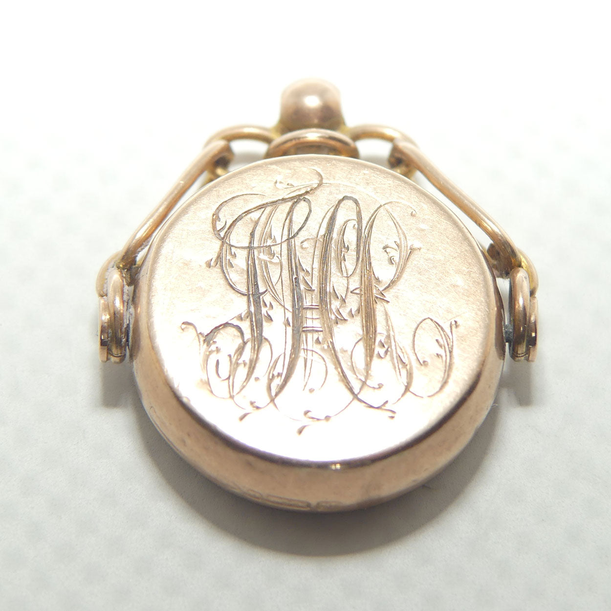 Victorian era 9ct Rose Gold Bloodstone spinner
