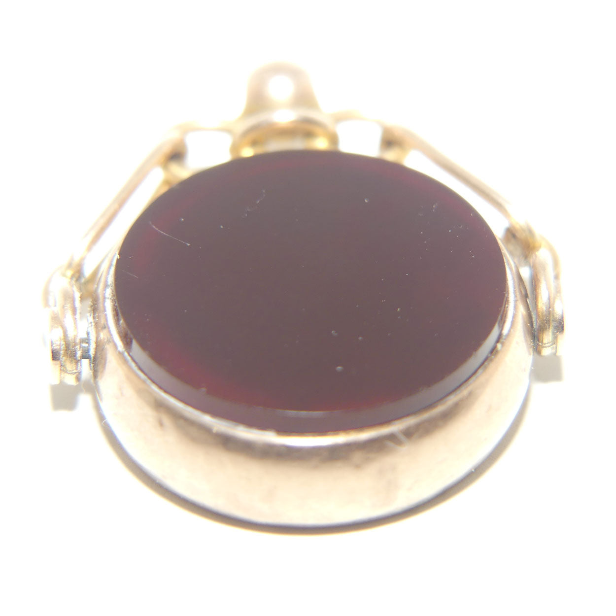 Victorian era 9ct Rose Gold Bloodstone spinner