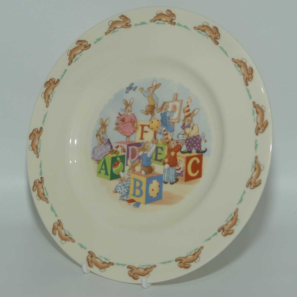 Royal Doulton Bunnykins Tableware ABCDEF plate | 20cm | original box