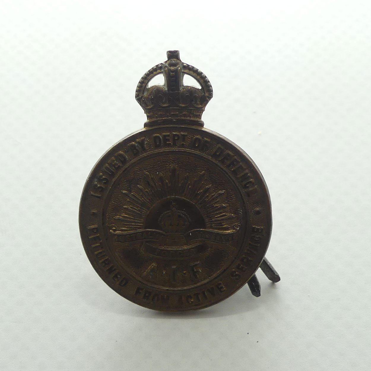 World War I Returned from Active Service AIF Issued by Department of Defence Badge | #257280
