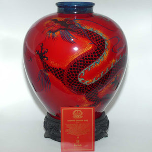 BA16 Royal Doulton Burslem Artwares Flambe | Sanming Dragon vase | LE36/125