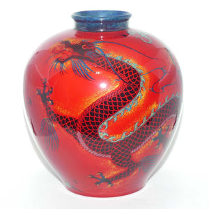 BA16 Royal Doulton Burslem Artwares Flambe | Sanming Dragon vase | LE36/125