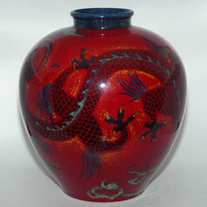 BA16 Royal Doulton Burslem Artwares Flambe | Sanming Dragon vase | LE36/125