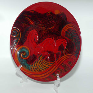 BA26 Royal Doulton Flambe Burslem Artwares Qingdao Charger plate ( box + cert)