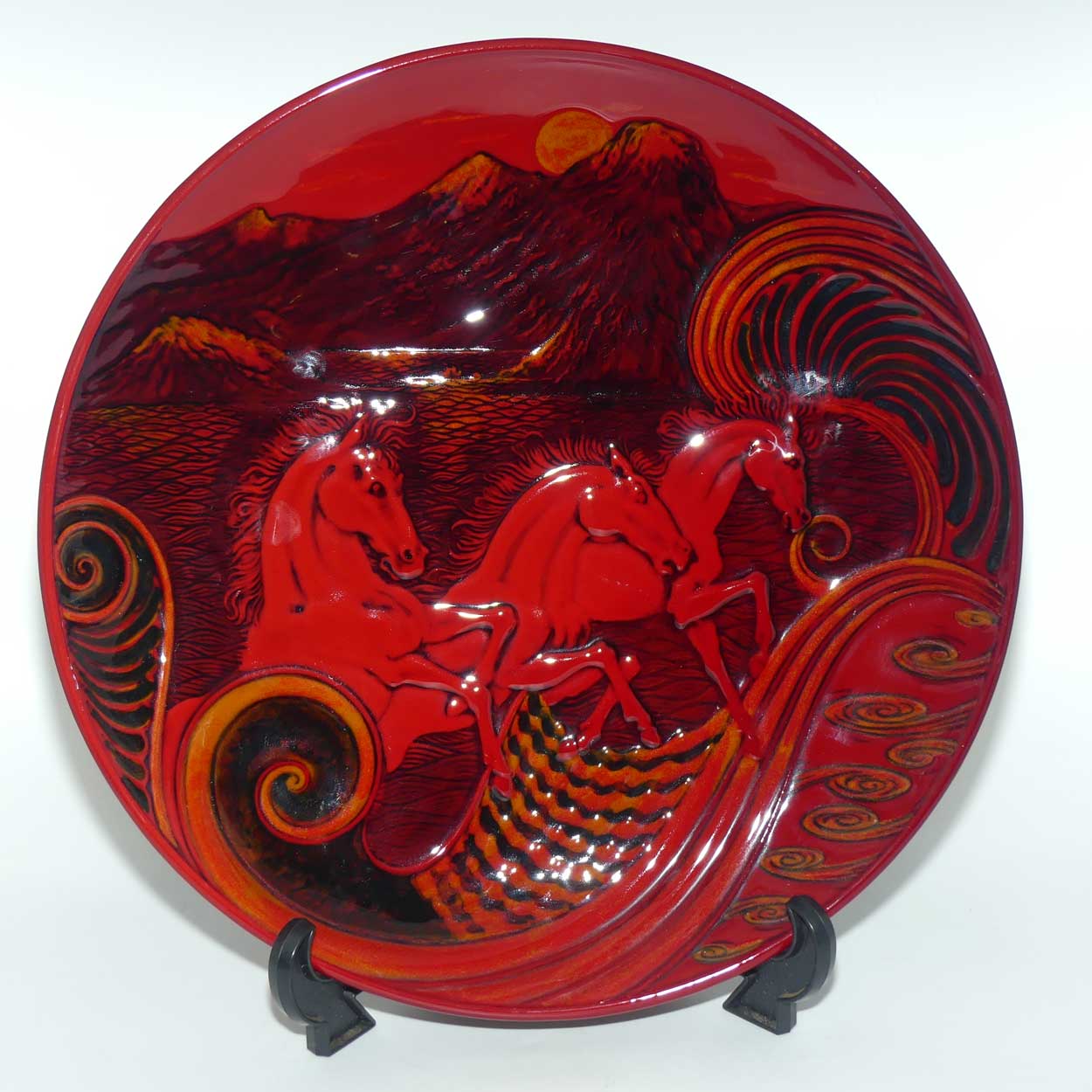 BA26 Royal Doulton Flambe Burslem Artwares Qingdao Charger plate (plaque only)