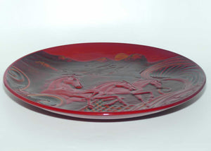 BA26 Royal Doulton Flambe Burslem Artwares Qingdao Charger plate (plaque only)