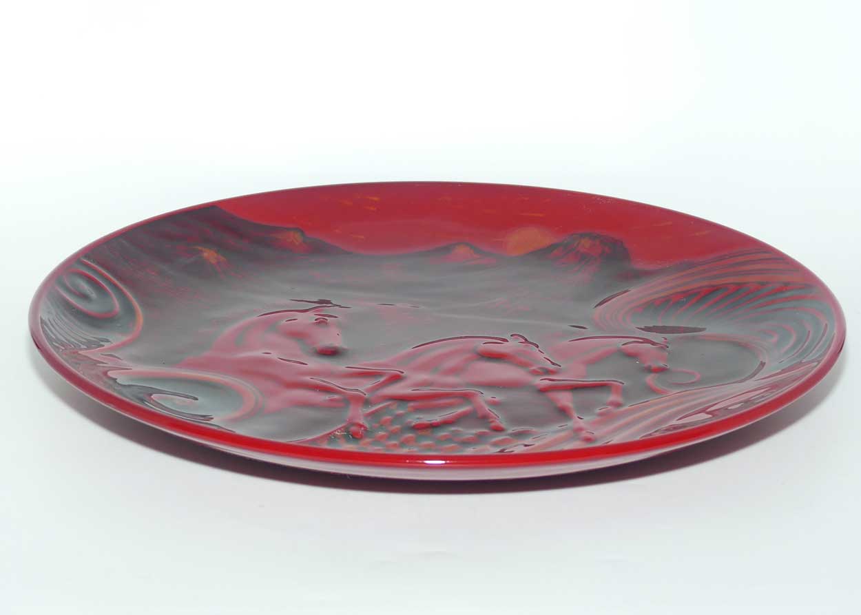 BA26 Royal Doulton Flambe Burslem Artwares Qingdao Charger plate | LE 72/200 | plaque + Cert
