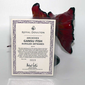 BA39 Royal Doulton Flambe Burslem Artwares Gansu Fish | LE 19/250