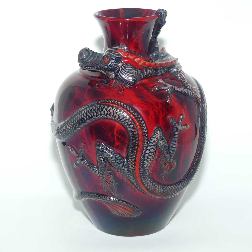 BA04 Royal Doulton Burslem Artwares Flambe | Kowloon Dragon vase | LE 5/150