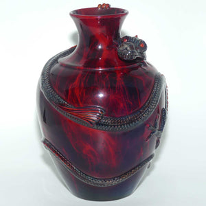 BA04 Royal Doulton Burslem Artwares Flambe | Kowloon Dragon vase | LE 5/150