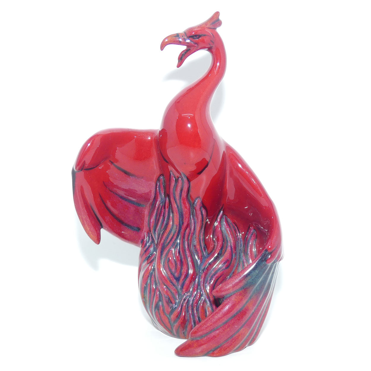 BA68 Royal Doulton Burslem Artwares Flambe | Nien Yen Phoenix