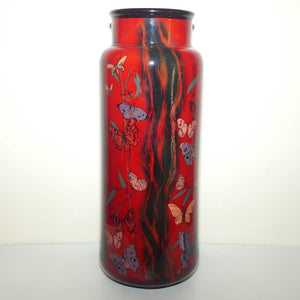 BA81 Royal Doulton Burslem Artwares Flambe Dalain Butterfly Vase | Box + Cert