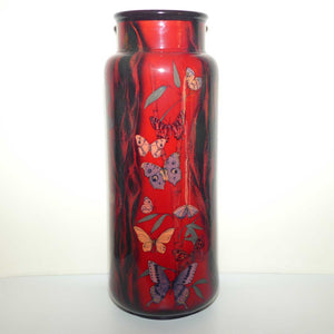 BA81 Royal Doulton Burslem Artwares Flambe Dalain Butterfly Vase | Box + Cert