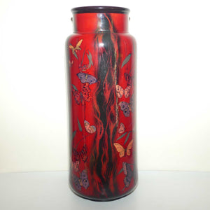 BA81 Royal Doulton Burslem Artwares Flambe Dalain Butterfly Vase | Box + Cert