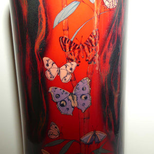 BA81 Royal Doulton Burslem Artwares Flambe Dalain Butterfly Vase | Box + Cert