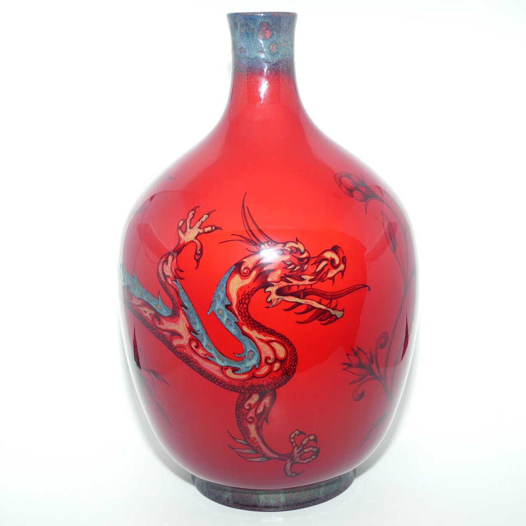 BA83 Royal Doulton Burslem Artwares Flambe Tianjin Dragon Vase | Box + Cert