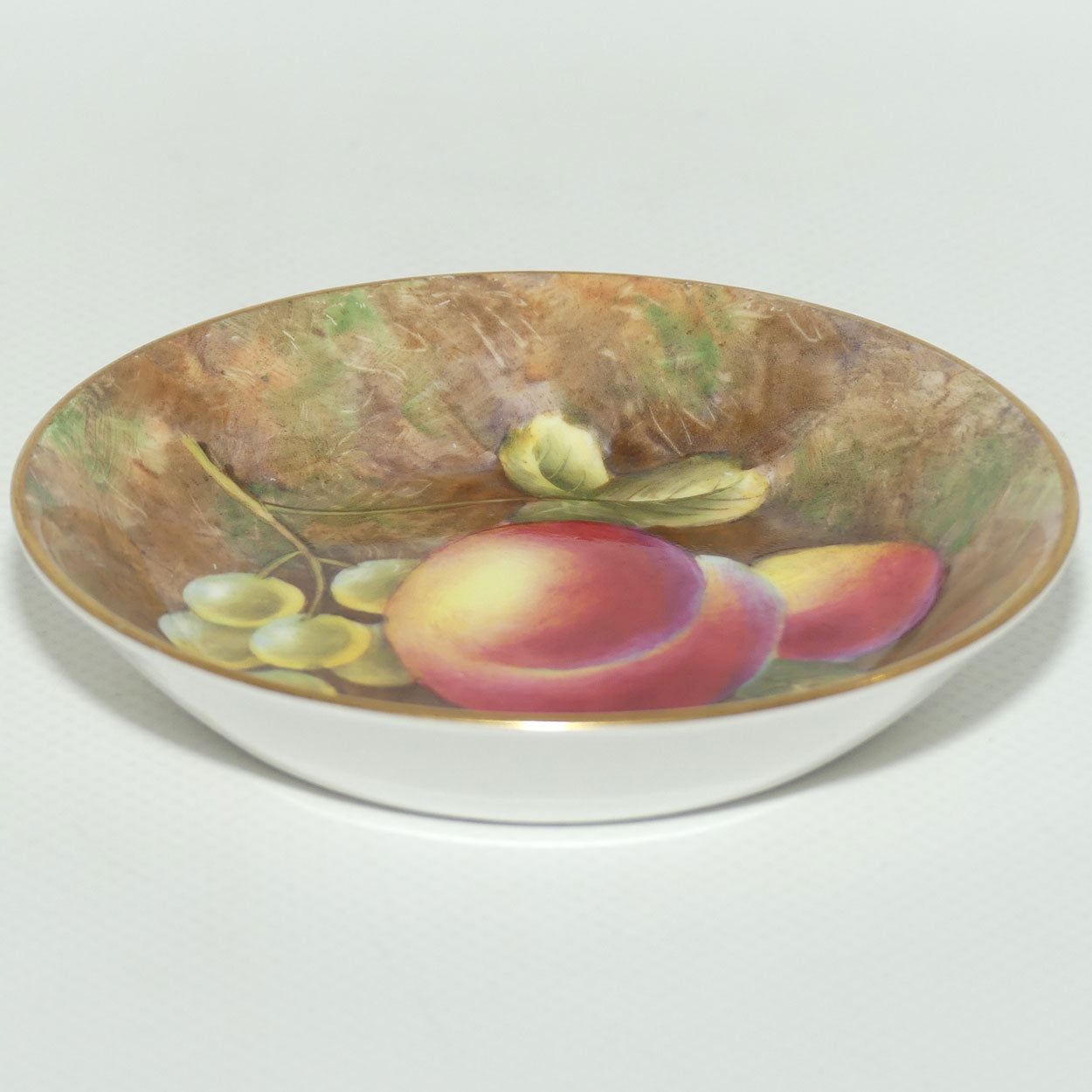 Royal Worcester hand painted fruit pin dish | B Cox