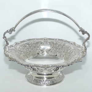 Irish George IV Sterling Silver swing handle cake basket | Dublin 1825 | James le Bas