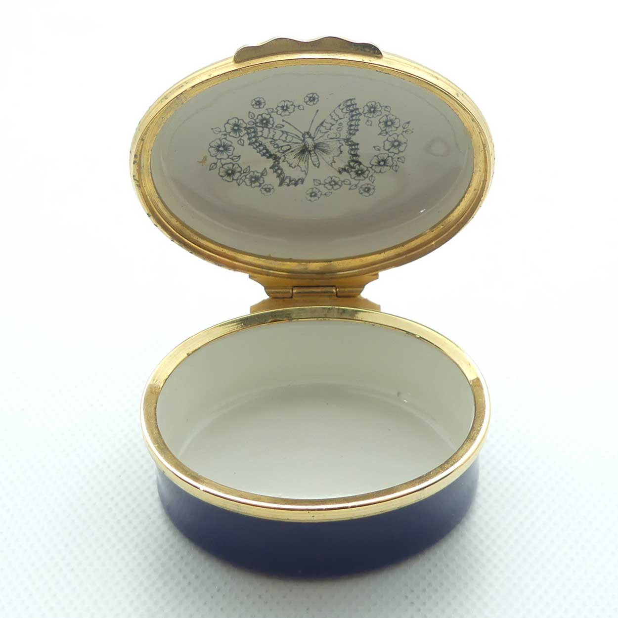 Bilston and Battersea | designed by Halycon Days Enamels trinket box | Good Health, Happiness and the time to enjoy them