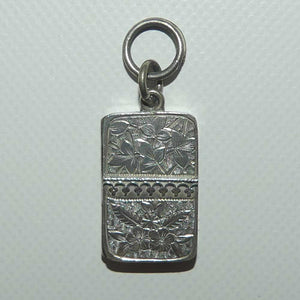 Victorian era Sterling Silver rectangular shape photo locket | Birmingham 1882 | George Unite