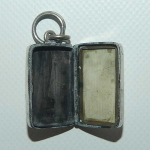 Victorian era Sterling Silver rectangular shape photo locket | Birmingham 1882 | George Unite