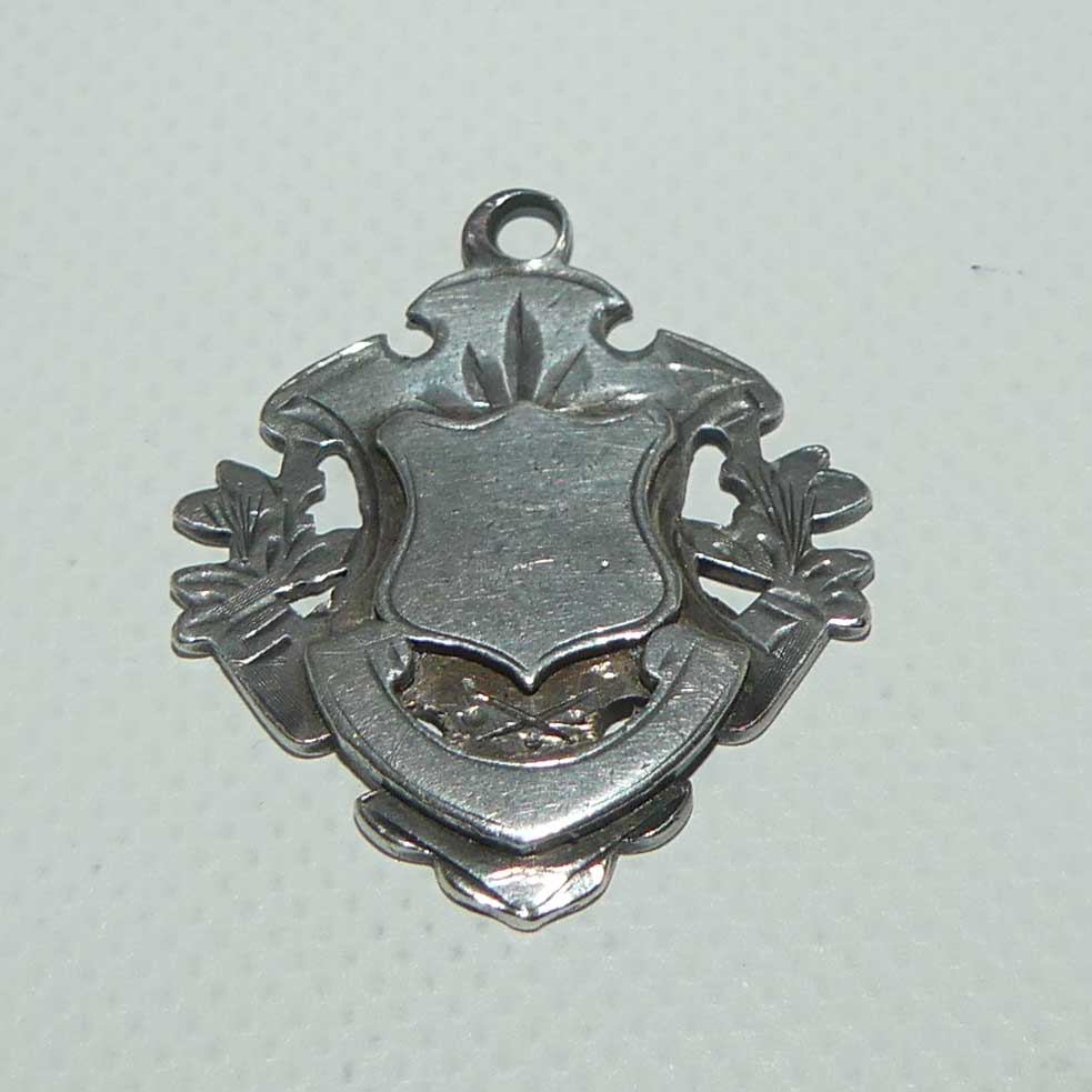 Sterling Silver fob medal | Traditional Shield design | Birmingham 1903