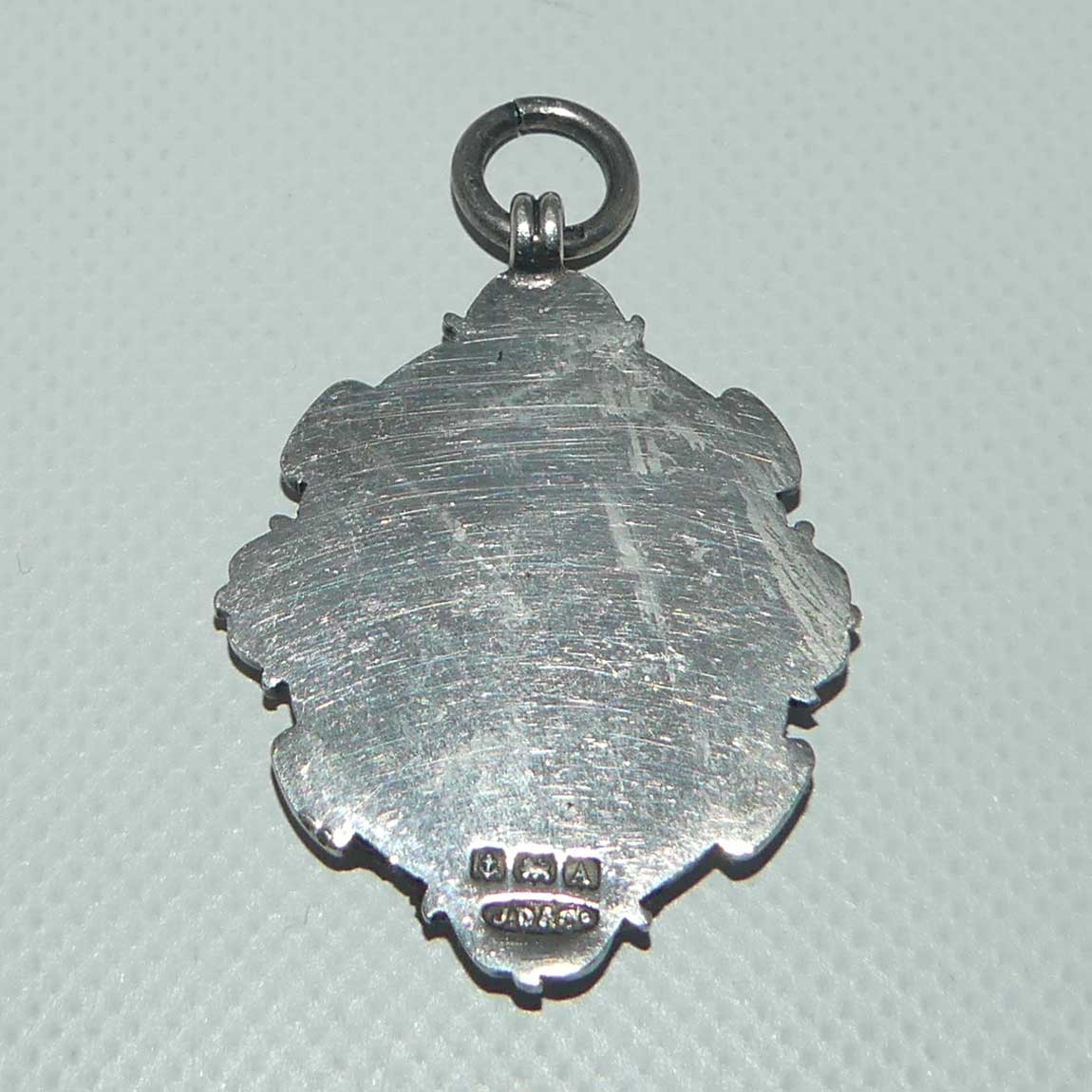 Sterling Silver fob medal | Traditional Shield design | Birmingham 1925