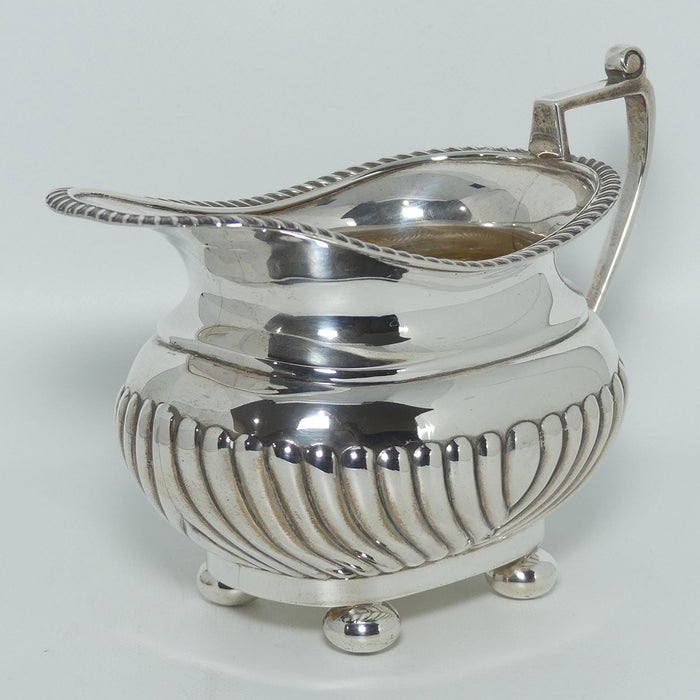 Sterling Silver button foot milk jug | Birmingham 1906