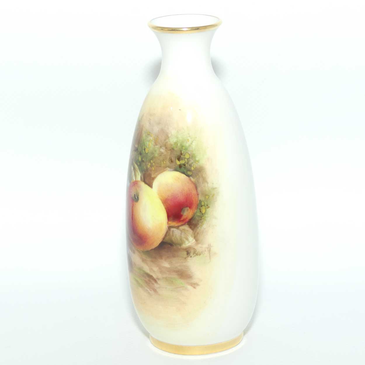 Royal Worcester hand painted Fruit bud vase | 2491 shape | Bowkett