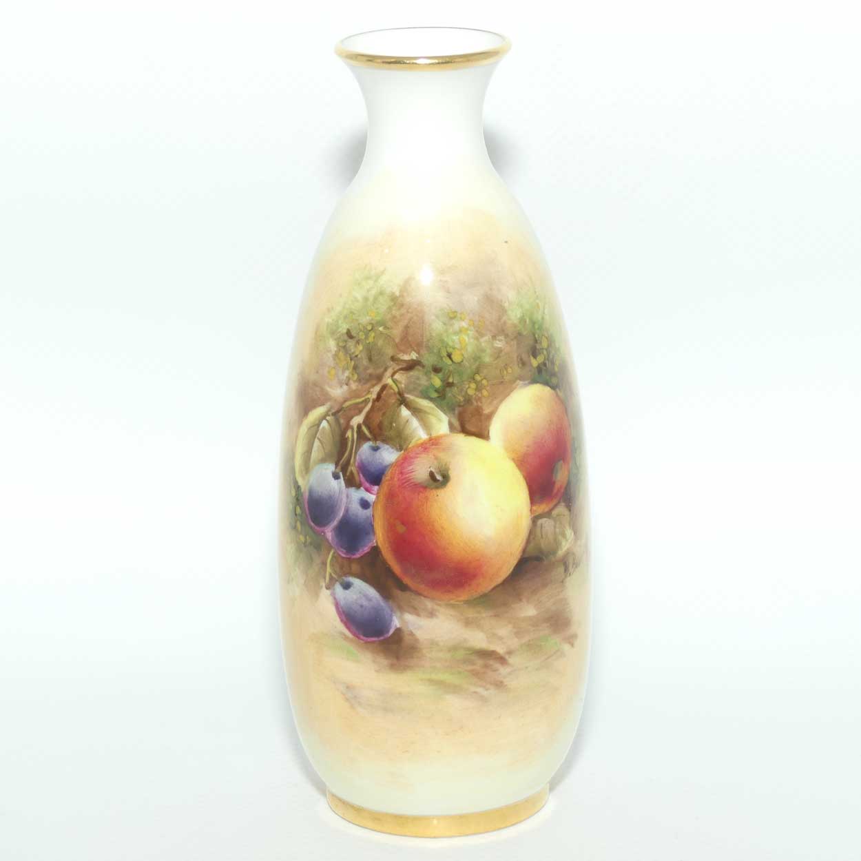 Royal Worcester hand painted Fruit bud vase | 2491 shape | Bowkett