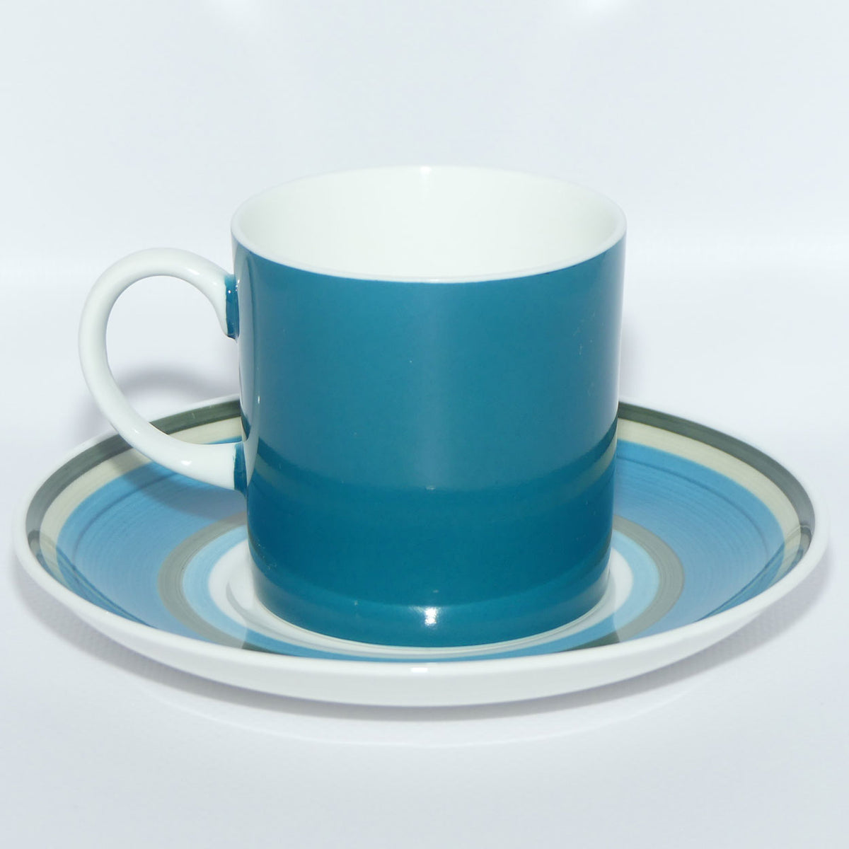 Susie Cooper Gay Stripes series | C2144 Sevres demi tasse duo