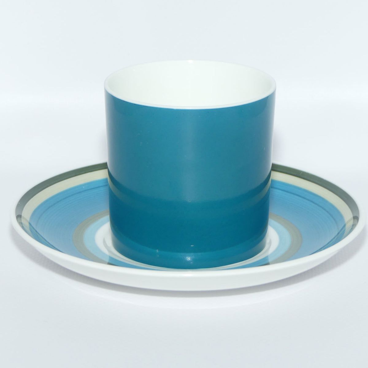 Susie Cooper Gay Stripes series | C2144 Sevres demi tasse duo