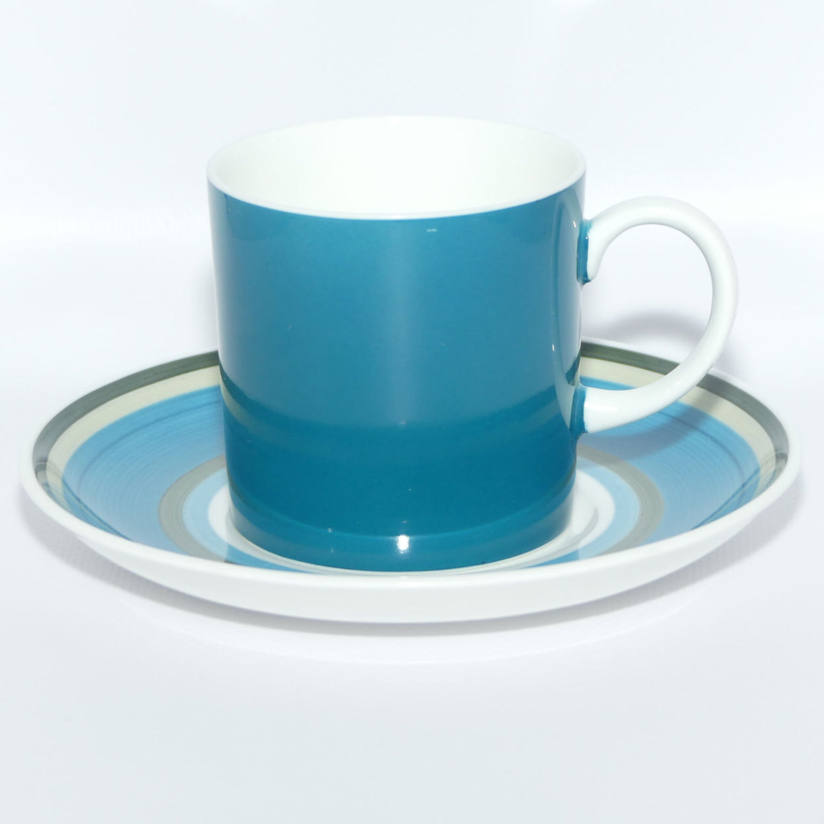 Susie Cooper Gay Stripes series | C2144 Sevres demi tasse duo