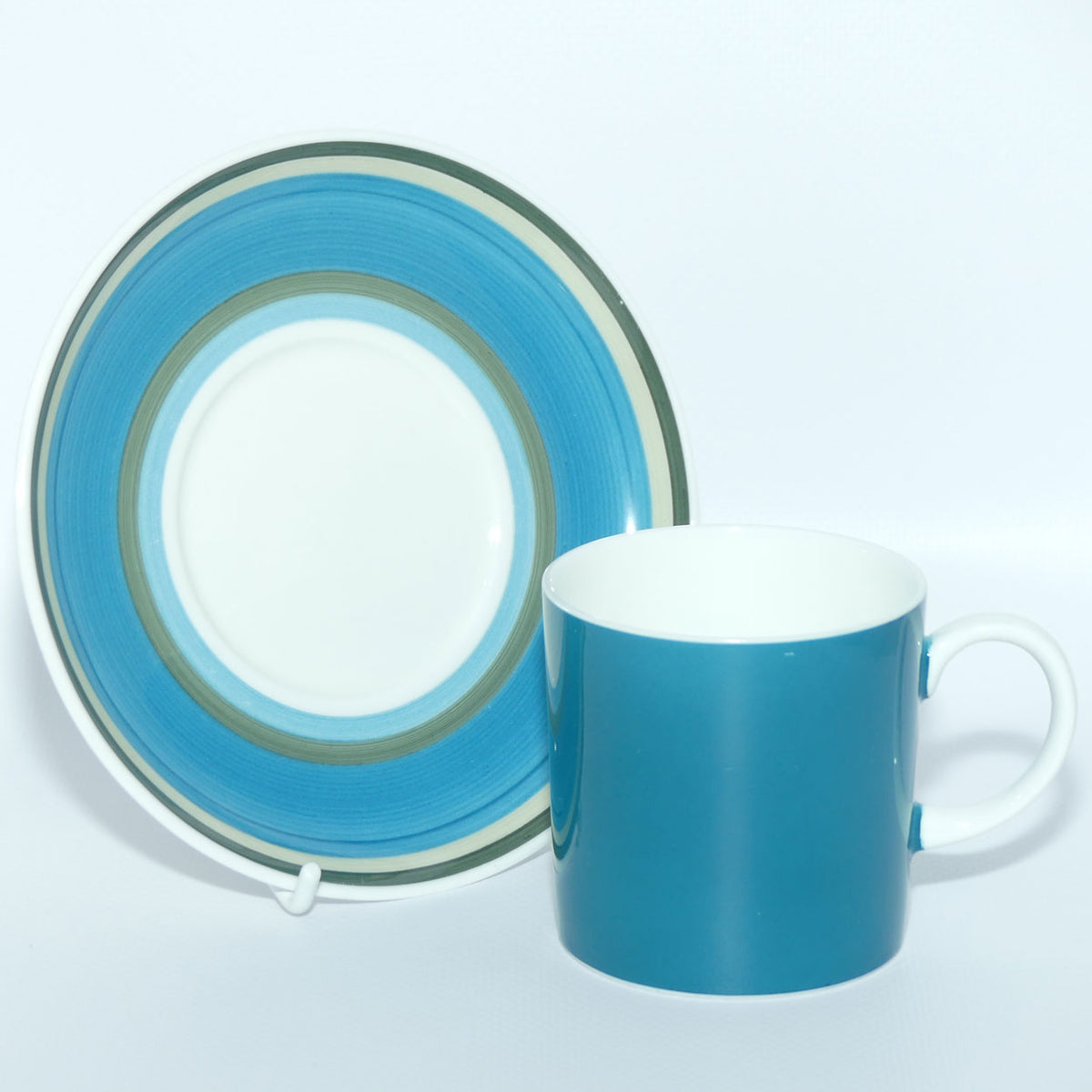 Susie Cooper Gay Stripes series | C2144 Sevres demi tasse duo