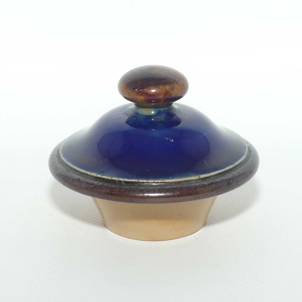 Doulton Lambeth Blue glaze Floral pattern lidded Apothecary Jar | made for Claudius Ash & Sons Ltd London | 9932
