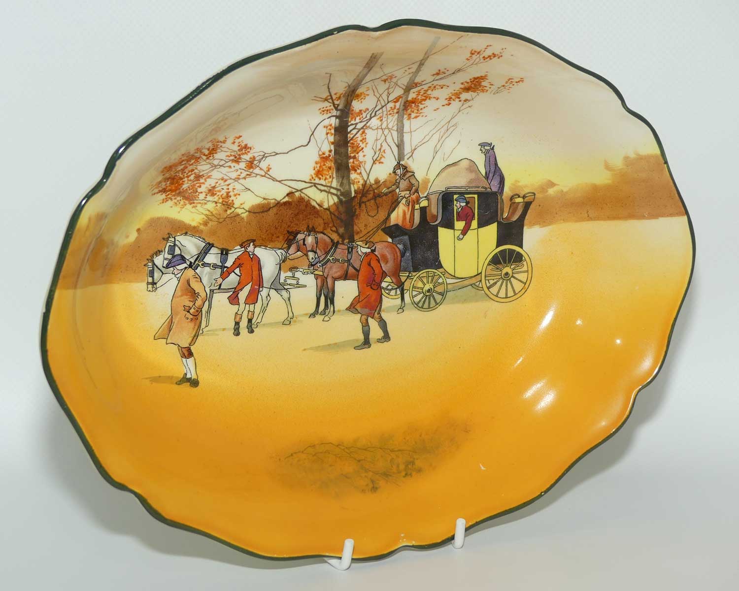 Royal Doulton Coaching Days oval bowl D2716