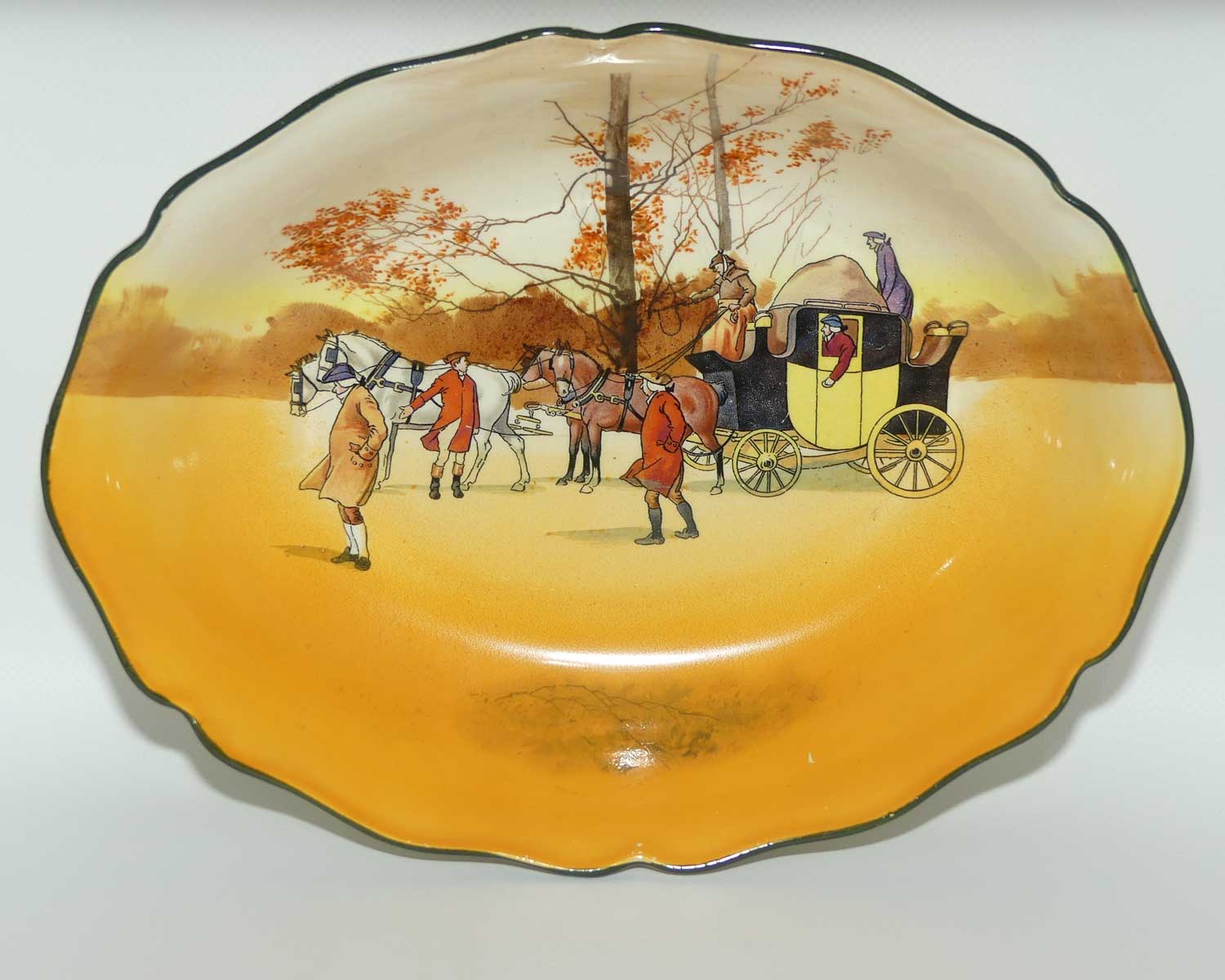 Royal Doulton Coaching Days oval bowl D2716