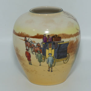 Royal Doulton Coaching Days small ovoid vase | Shape 7657 | D2716